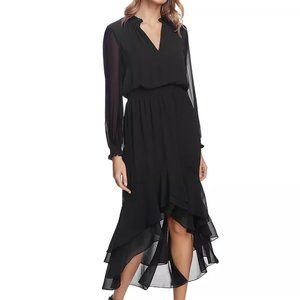 1. STATE Chiffon High-Low Blouson Dress